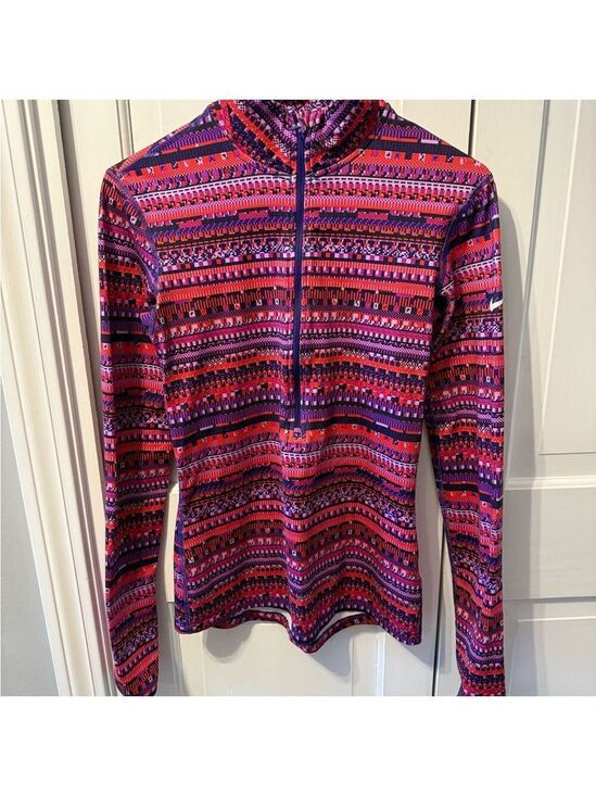 Nike Tops - Nike Pro Dri-FIT Patterned Training Top - Pink, Red & Purple